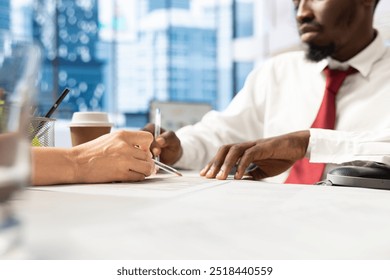 Worker with paraplegia attending corporate training session, engaged in continuous learning and career advancement in inclusive workplace. Wheelchair user at work receiving equal chances - Powered by Shutterstock