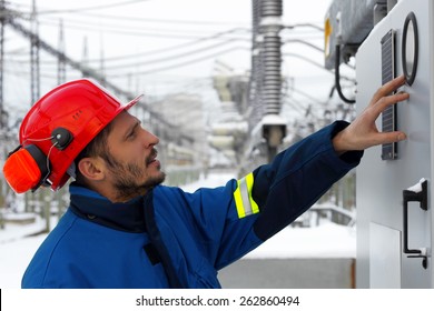 The Worker At Power Plant