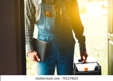 worker, service man, plumber or electric