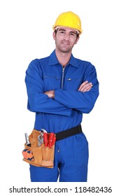 Worker Wearing A Toolbelt