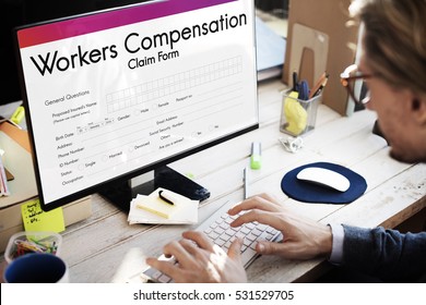 Workers Compensation Claim Form Insurance Concept