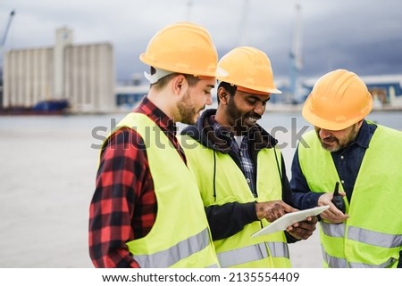 Similar – Image, Stock Photo In the customs port Water