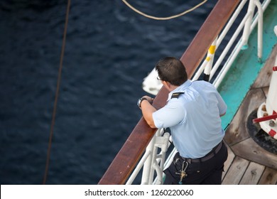 Workers Of A Cruise Ship At Kingstown Harbor, St. Vincent And The Grenadines On December 7, 2017