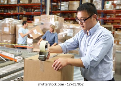 Workers In Distribution Warehouse