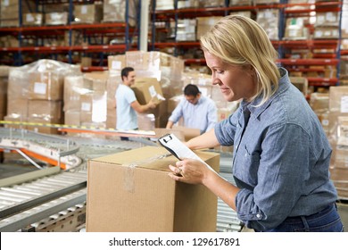 Workers In Distribution Warehouse