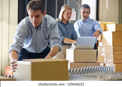 Workers In Distribution Warehouse