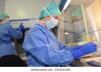 Workers At The Forensic Laboratory