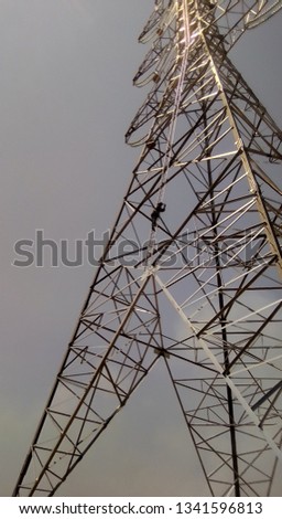 Similar – Image, Stock Photo Energy giants in the fog