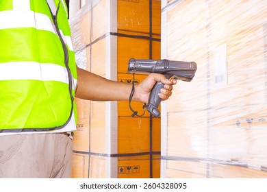 Workers Scanning Bar Code Scanner on Label. Computer Scanner Mobile Work Tools. Inventory Management. Delivery to Customers. Storehouse, Shipment Boxes, Shipping Warehouse Logistics.	
 - Powered by Shutterstock - Get 15% off with code: PIKWIZARD15