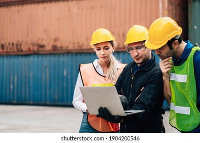 Workers Teamwork Man Woman Safety Jumpsuit Stock Photo 1904200546 ...