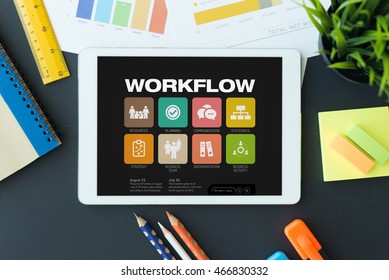 Workflow Concept on Tablet PC Screen