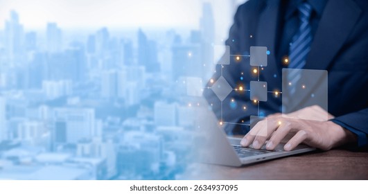 workflow process, model flow diagram of work. concept of design for automation flowchart of business, programming to streamline strategy. scheme chart of solution business, implement software 8