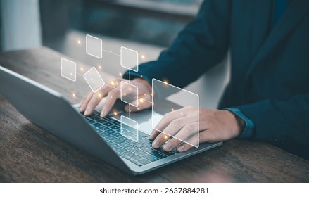 workflow process, programming to streamline strategy, and implement software. Concept of design for automation flowchart of business, model flow diagram of work. Scheme chart of the solution business