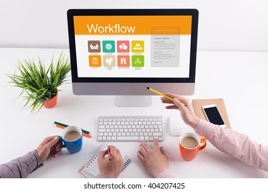 Workflow screen on the workplace