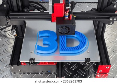 Working 3d printer in action