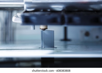 Working 3d printer, close-up of process printing