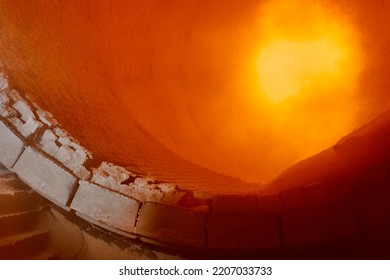 Working Area Of Rotating Calcium Carbonate Burning Kiln