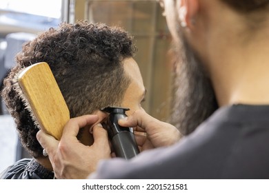 Working In A Barbershop, Shaver For A Buzz Cut Haircut, Beauty And Style, Head Of A Person, Salon