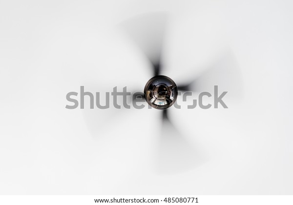 Working Black Ceiling Fan Stock Photo Edit Now 485080771