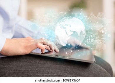 Working business woman with global reports and stock market change concept - Powered by Shutterstock - Get 15% off with code: PIKWIZARD15