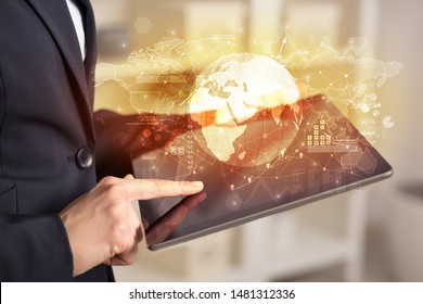 Working business woman with global reports and stock market change concept - Powered by Shutterstock - Get 15% off with code: PIKWIZARD15