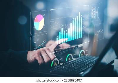 Working Data Analytics and Data Management Systems and Metrics connected to corporate strategy database for Finance, Intelligence,  Business Analytics with Key Performance Indicators, social network  