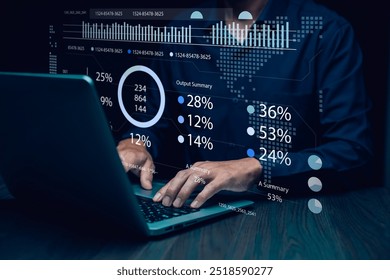 Working Data Analytics and Data Management Systems and Metrics connected to corporate strategy database for Finance, Intelligence,  Business Analytics with Key Performance Indicators, social network  
