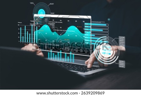 Working Data Analytics and Data Management Systems and Metrics connected to corporate strategy database for Finance, Intelligence,  Business Analytics with Key Performance Indicators, social network  
