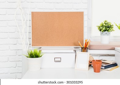 Working Desk, Stationary, Cork Board