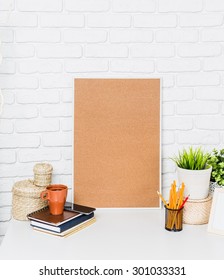 Working Desk, Stationary, Cork Board