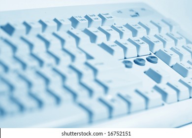 working keyboard macro close up