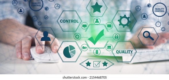 Working on computer. Quality control, Guarantee, Standards