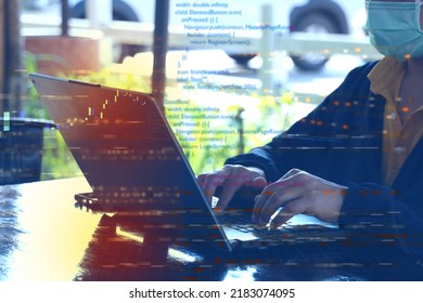 working on digital diagram for program improvement, software developer work on digital improvement concept
