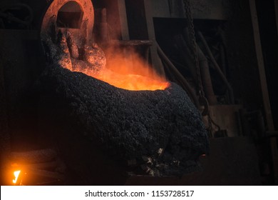 Working Open Hearth Furnace