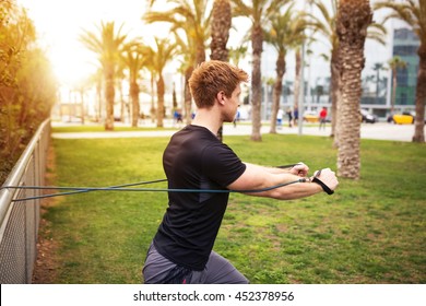 Working Out With Resistance Band