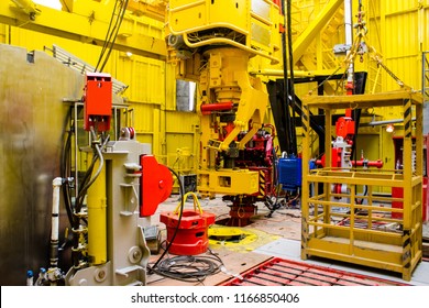 the working platform of the drilling rig on land new - Shutterstock ID 1166850406