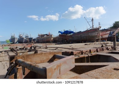 Working in shipyard