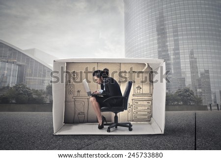 Working in a small office 