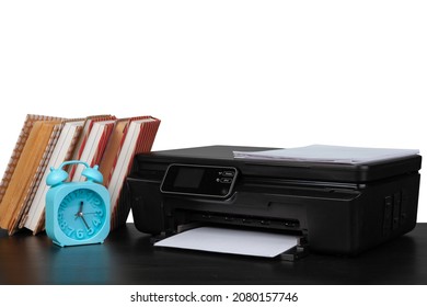 Working Table Printer Stacked Books On Stock Photo 2080157746 ...