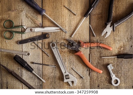 Working tools background image with copy space