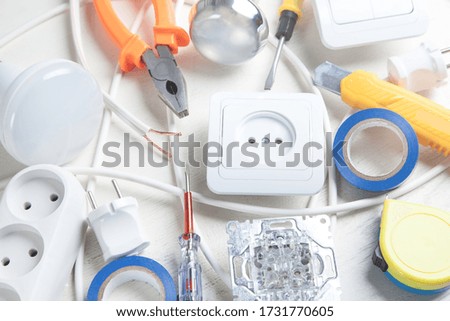 Working tools and components. Electrical objects