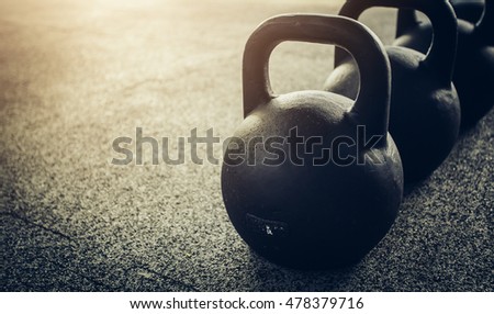 Workout with kettlebells