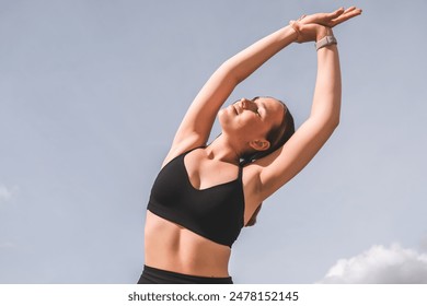 Workout.Fit,Gym sports workout outdoor urban.Fit,gym motivation,wellness.Woman exercising outdoors sea.Health,nature,fitness,eco fit.mental health.exercise, physical health,gym nature,fitness urban - Powered by Shutterstock