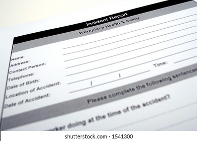 A Workplace Health And Safety Incident Report Form