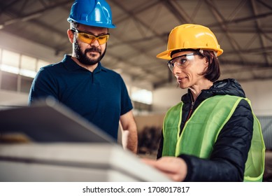 Workplace Safety Inspector At Industrial Factory