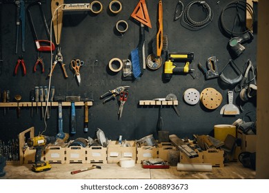 Workshop With Different Tools On Wall - Powered by Shutterstock - Get 15% off with code: PIKWIZARD15