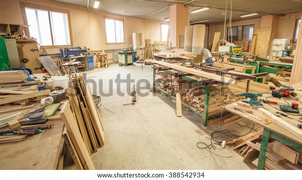 Workshop Production Wooden Windows Stock Photo (Edit Now) 388542934