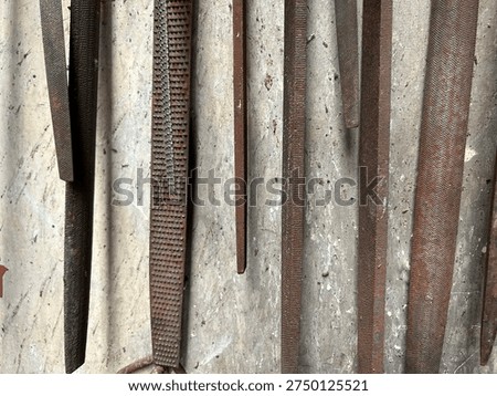 Workshop tools showing texture and patterns, symbolizing craftsmanship and hard work