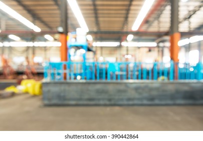 Workshop,Large steel processing plant,Blurred background