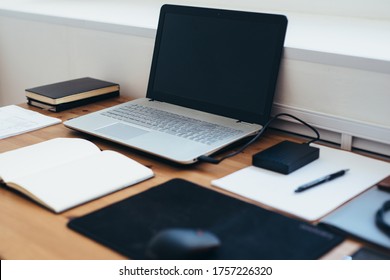 Workspace at home, employee, freelancer or student Desk